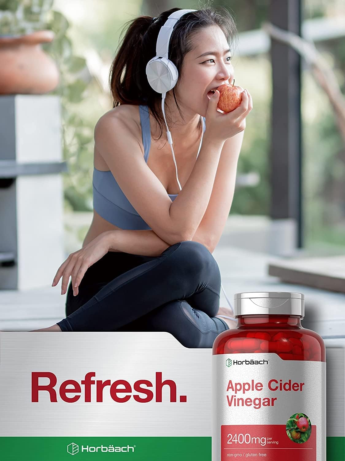 200 Cápsulas de vinagre de sidra de manzana, sin gluten