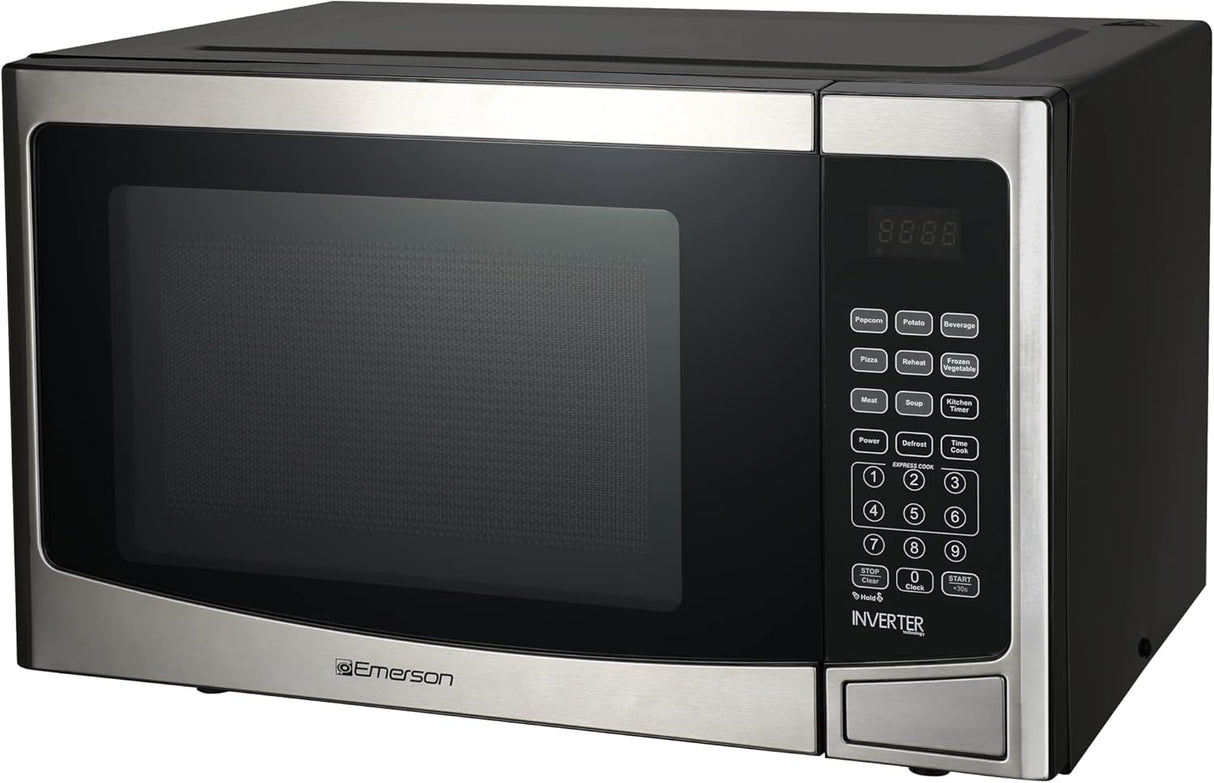 Horno Microondas Emerson MWI1212SS, 1000W, 1.2 Cu. Ft.