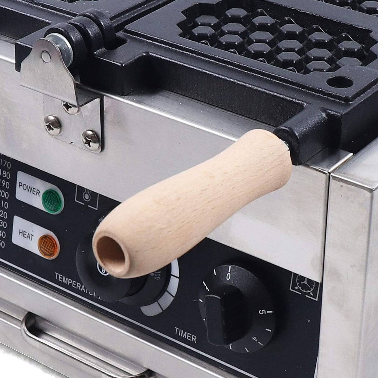 Máquina de Waffles Eléctrica 1500W, Honeycomb, 110V