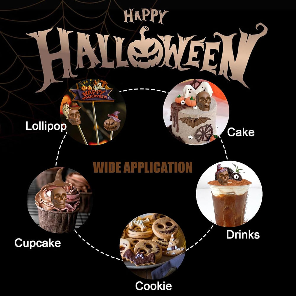 Moldes de Silicona Halloween, 3 Pack, para Chocolate y Repostería