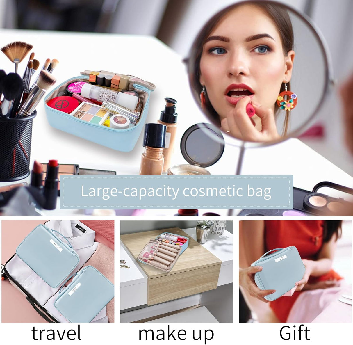 Bolsa de maquillaje de viaje Queboom