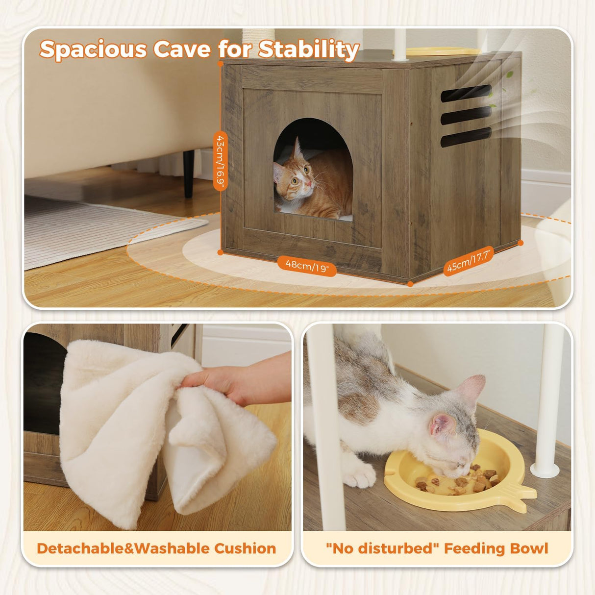 Árbol para Gatos Grande PAWZ Road, 74.8 con Estación de Comida