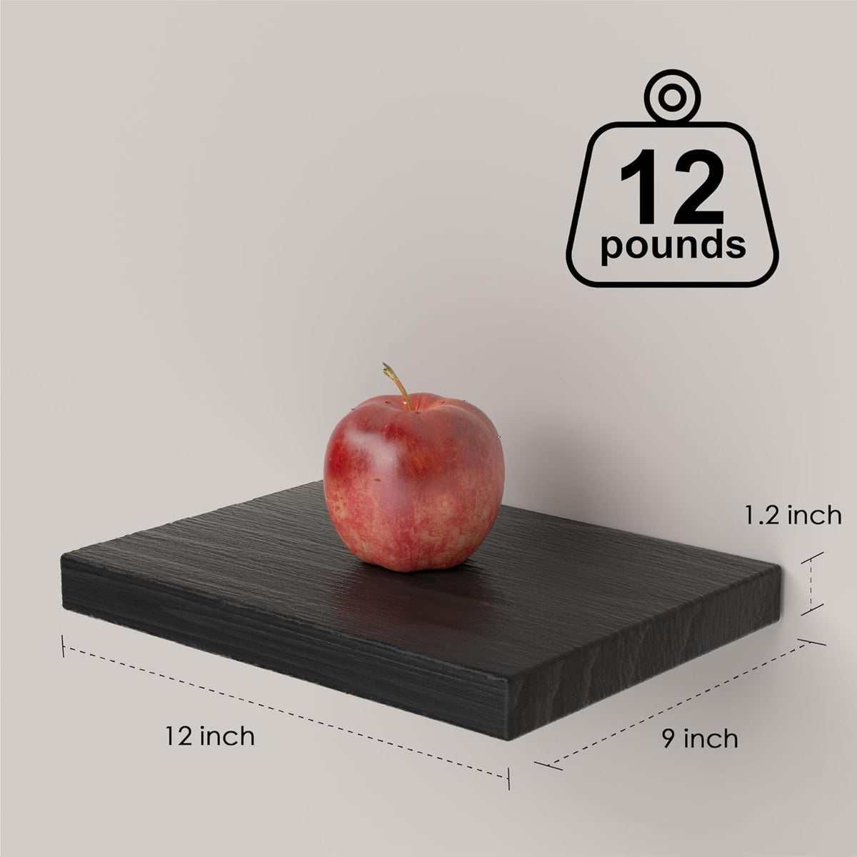 Estantes Flotantes Pequeños para Pared - Set de 3, 12 x 9 Pulgadas