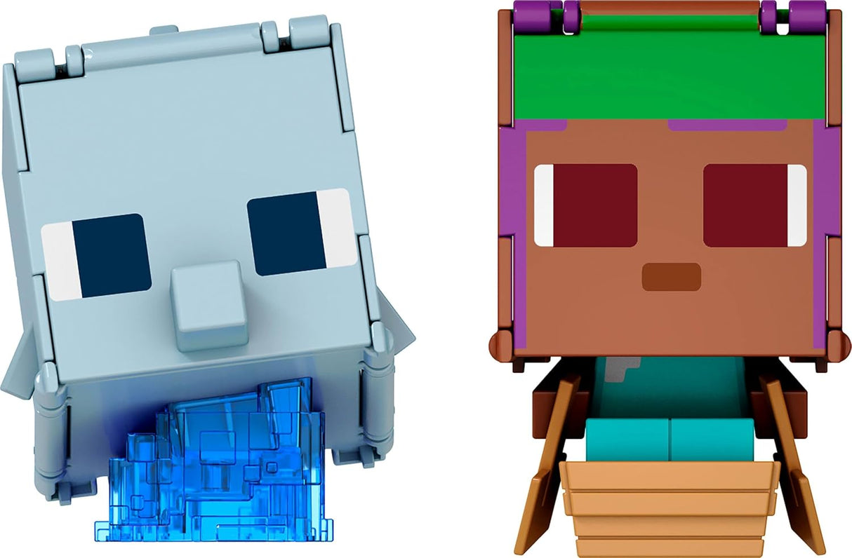 Figuras de acción Minecraft Mattel 2-pack con fidget y accesorios