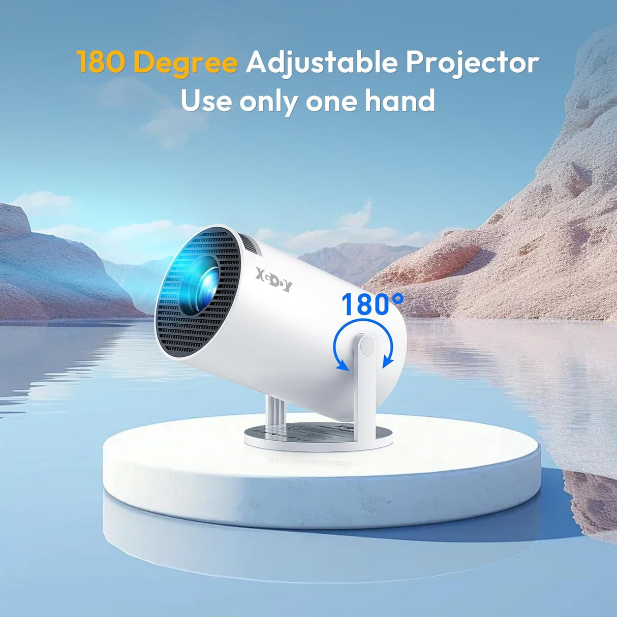 Proyector Mini Smart XGODY 4K, WiFi6, Bluetooth 5.0, Gimbal 3