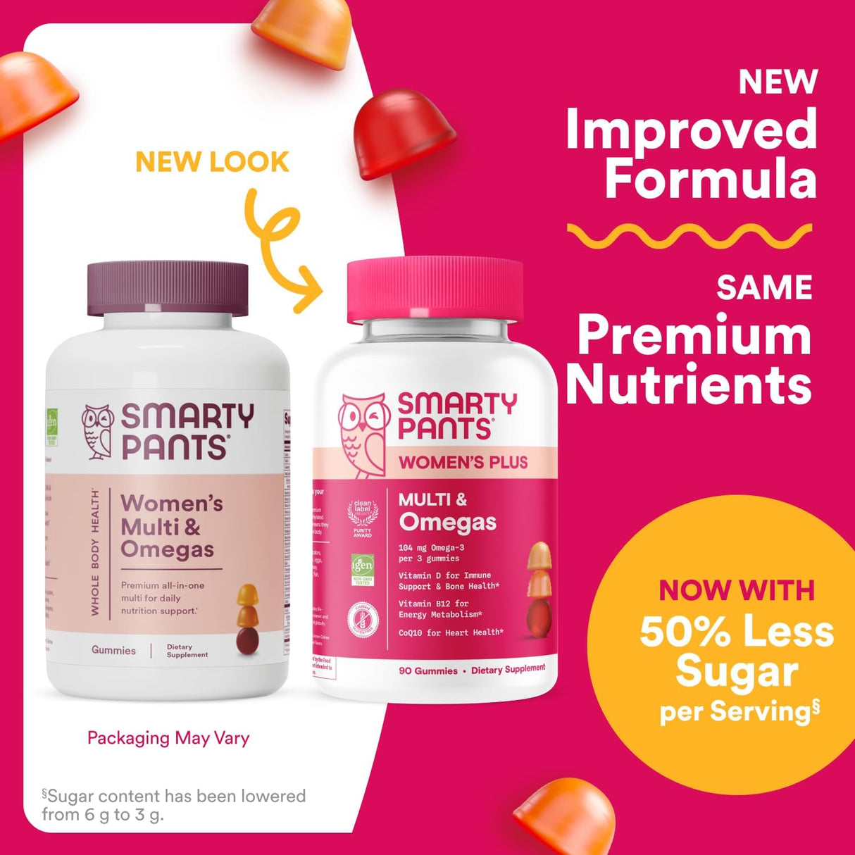 Gomitas Multivitamínicas SmartyPants, Omega 3, 90 Unidades