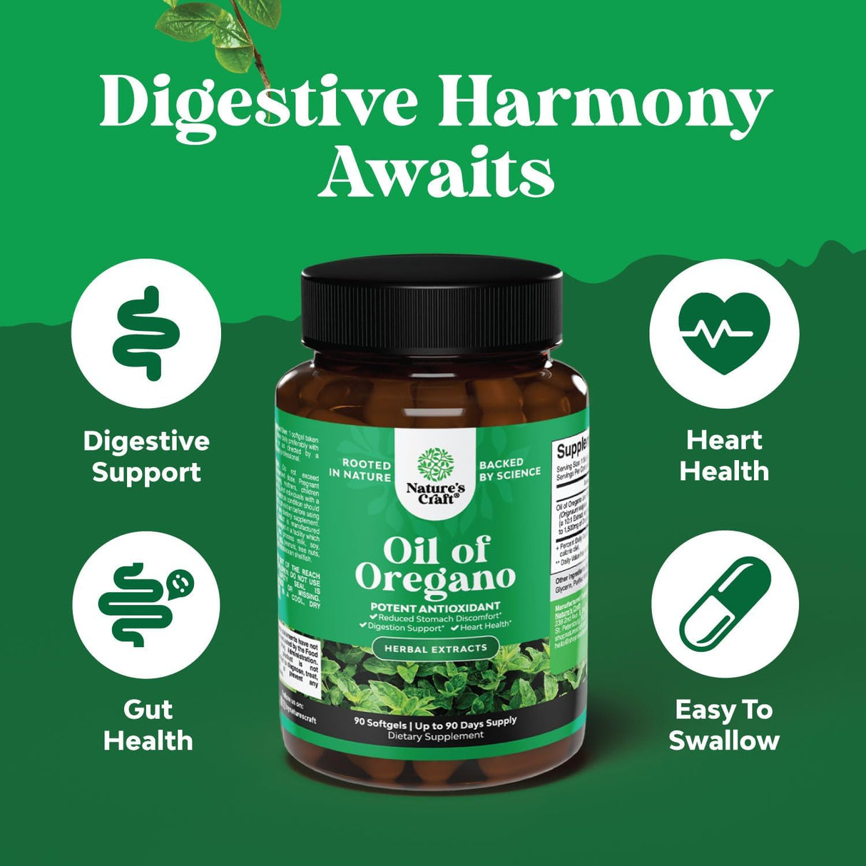 Cápsulas de Aceite de Orégano Salvaje para Salud y Energía