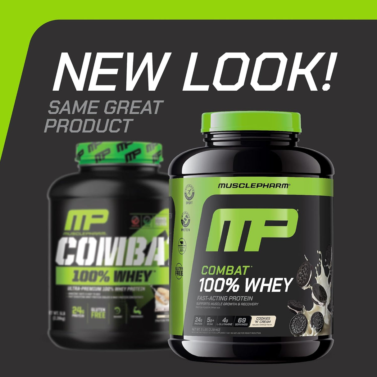 Proteína de Suero MusclePharm Combat 100% Cookies N Cream 5 lb