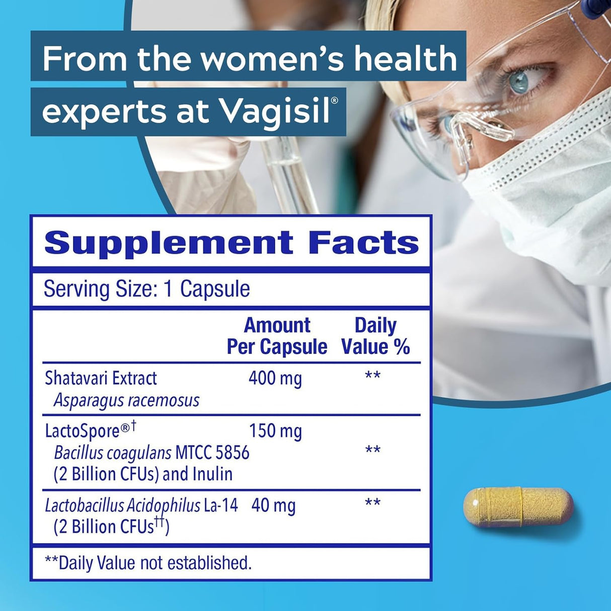 Vagisil Suplementos probióticos promueve la salud vaginal