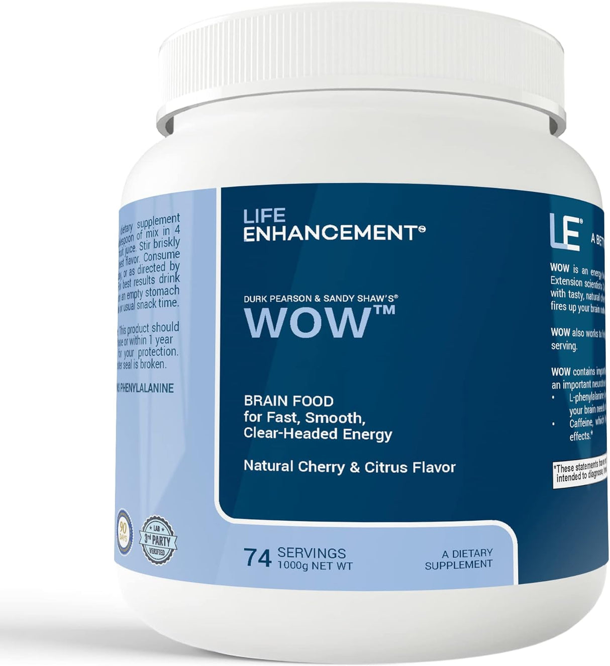 Suplementos Life Enhancement Wow Drink Powder niacina 1 kg