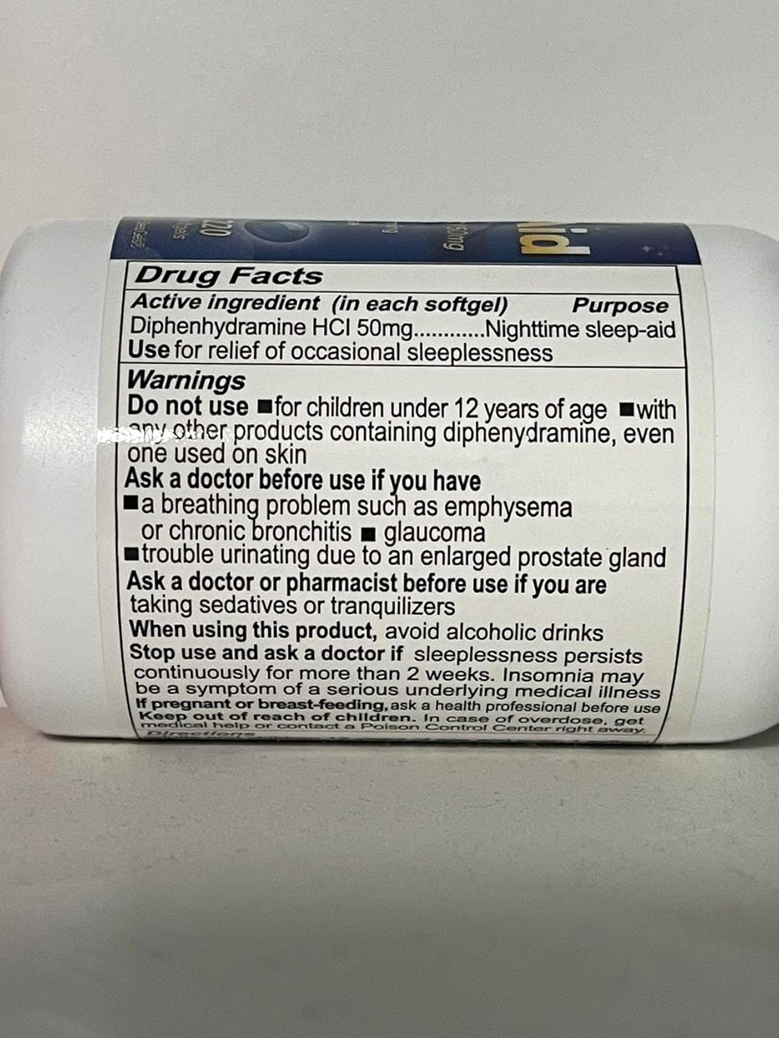 SueñoFácil Diphenhydramina 50mg, 220 Softgels, Sin hábito