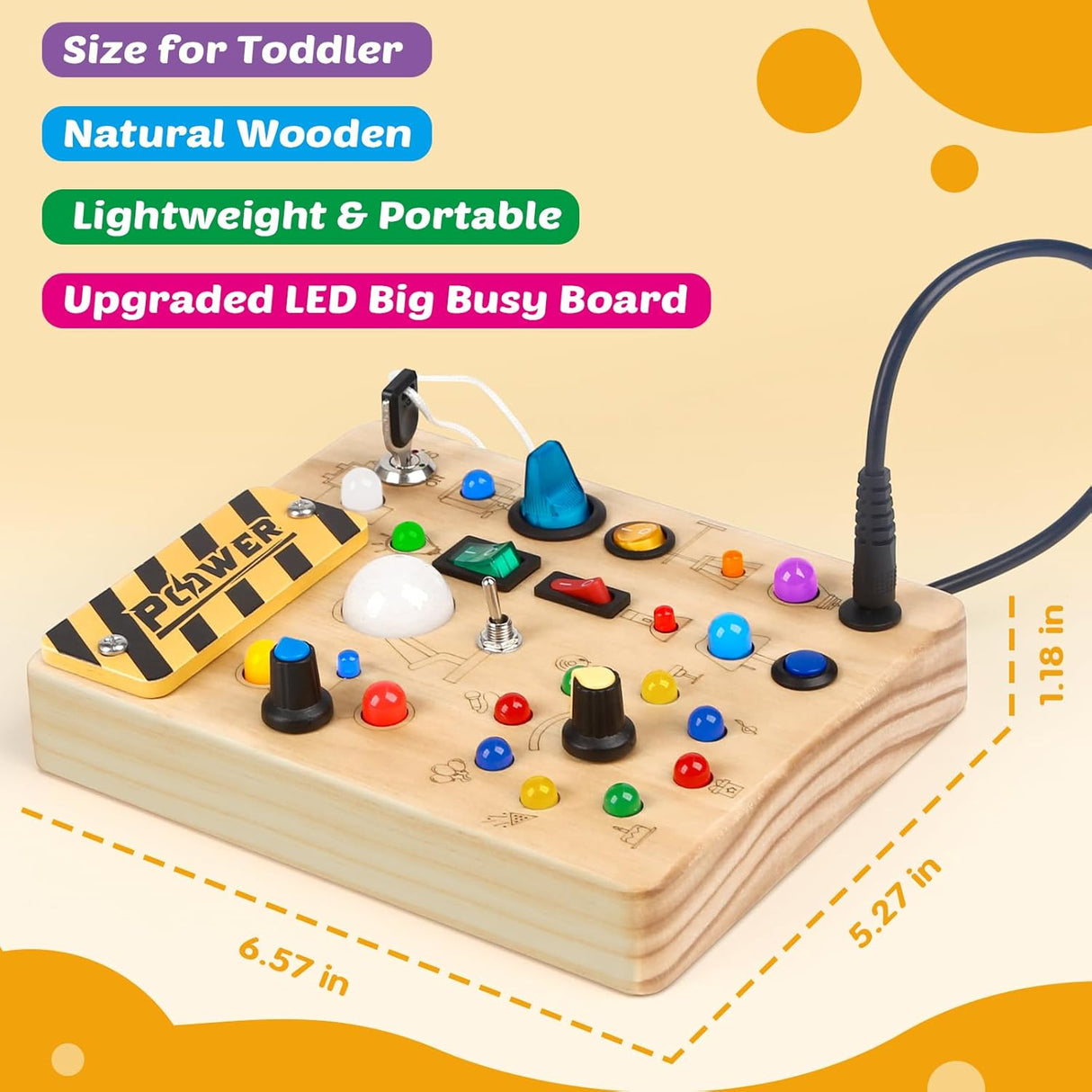 Tablero Sensorial Joyreal Montessori para Niños de 1 a 6 Años