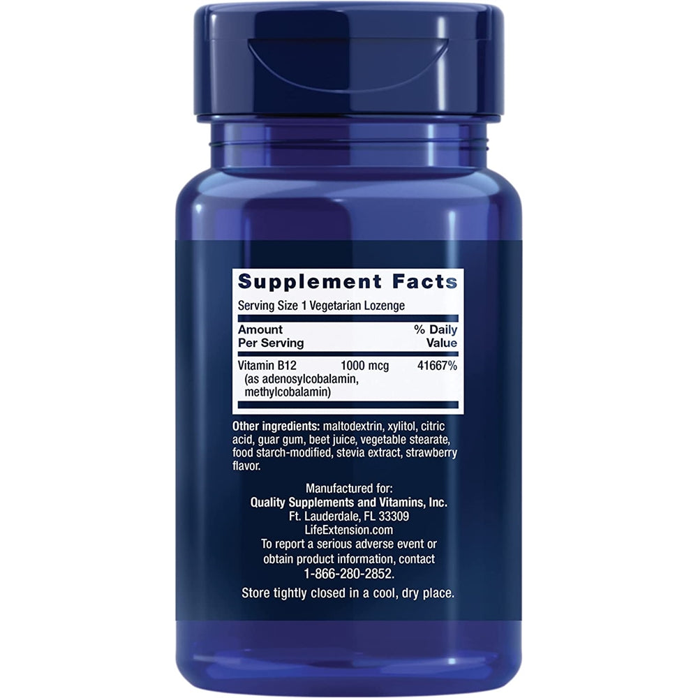 Suplemento vitamina B12 Elite de 1000 mcg para metabolismo