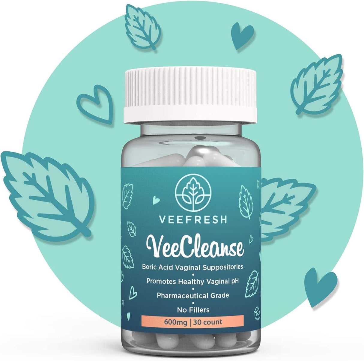 Suplementos Supositorios vaginales de ácido bórico VeeClean