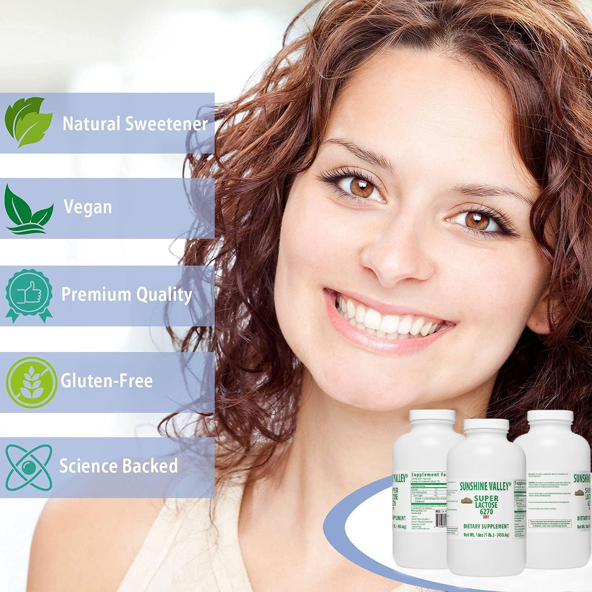 Suplemento Polvo seco de lactosa (vertido libre de flujo)