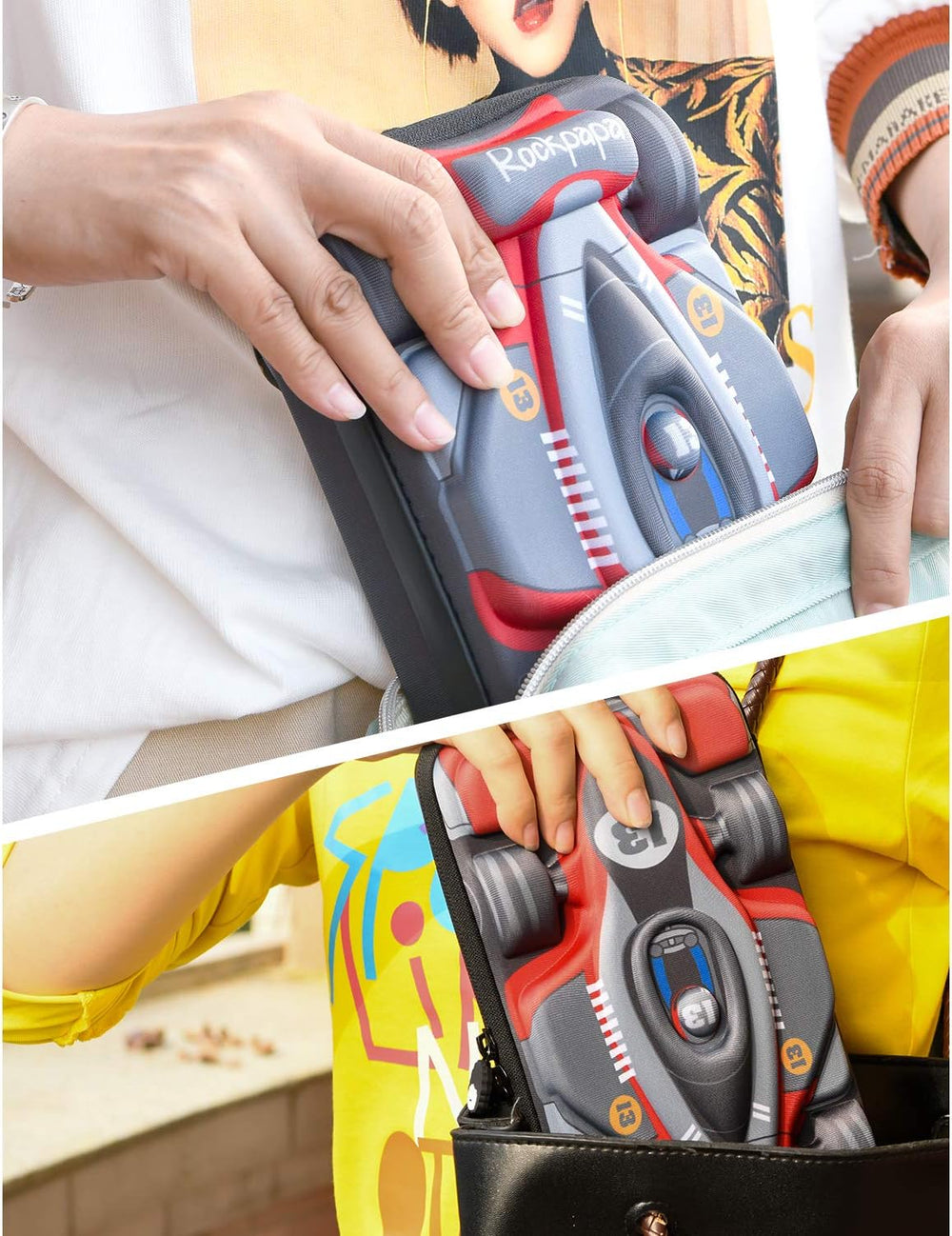 Rockpapa Estuche de Carreras Grande para Lapiceros, Caja de Almacenaje