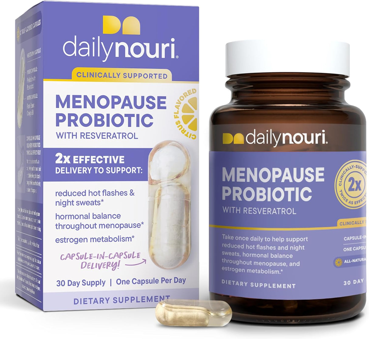Nouri Menopausia Probiótico con Resveratrol 30 días