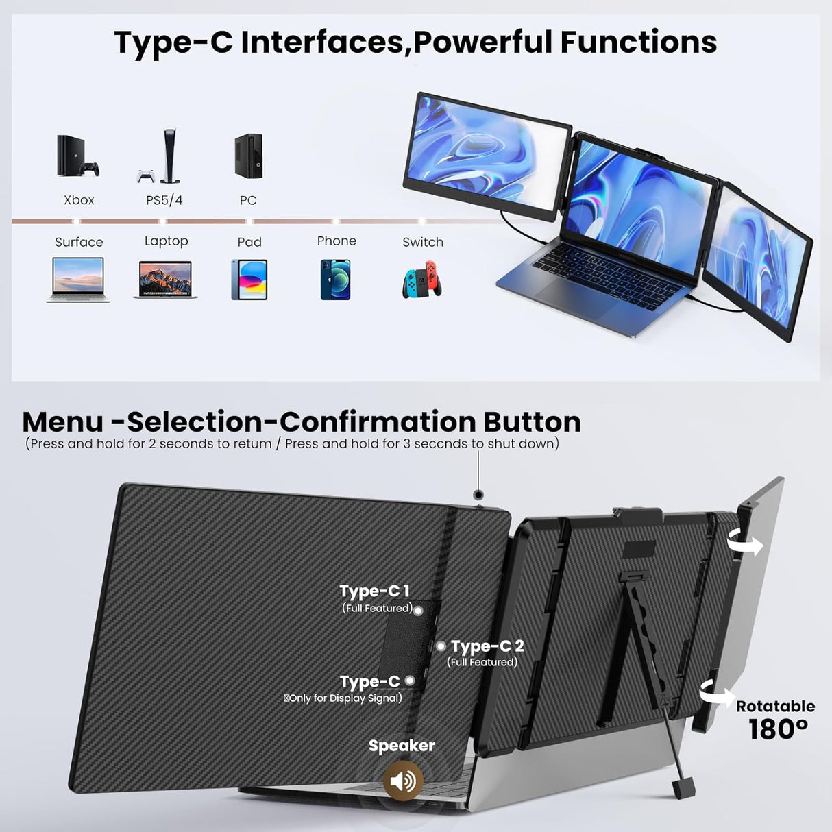 Monitor portátil Kwumsy S2 14 1080P FHD para laptops