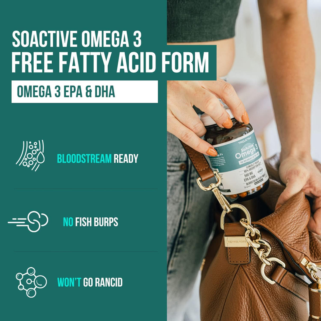 Omega 3 EPA y DHA | Absorción de hasta 95% | Ácidos Grasos