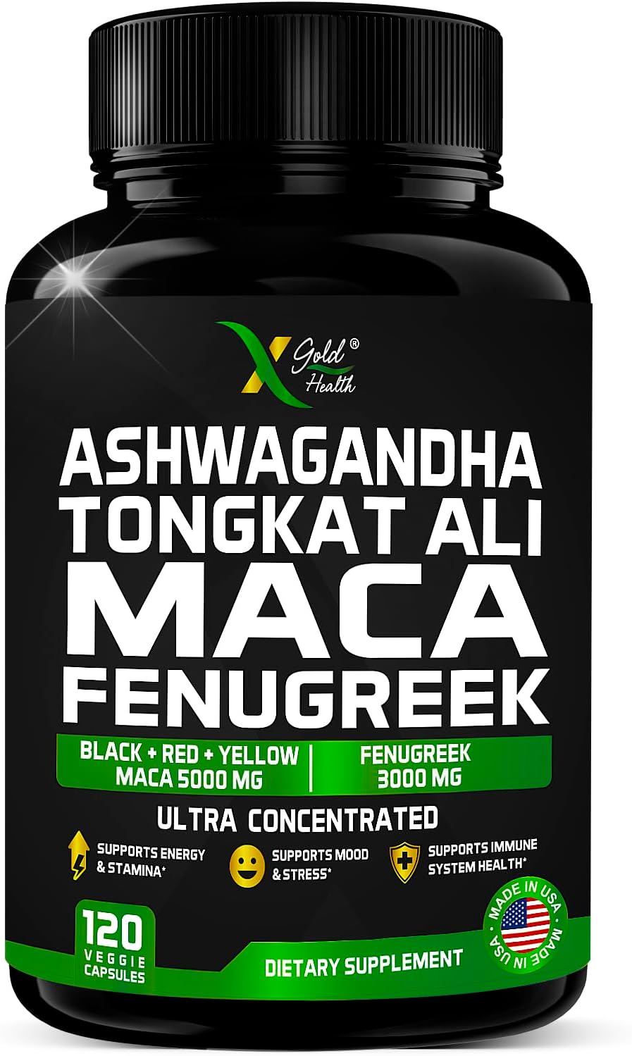 Suplemento de fenogreco de 3000 mg Extracto de raíz de maca