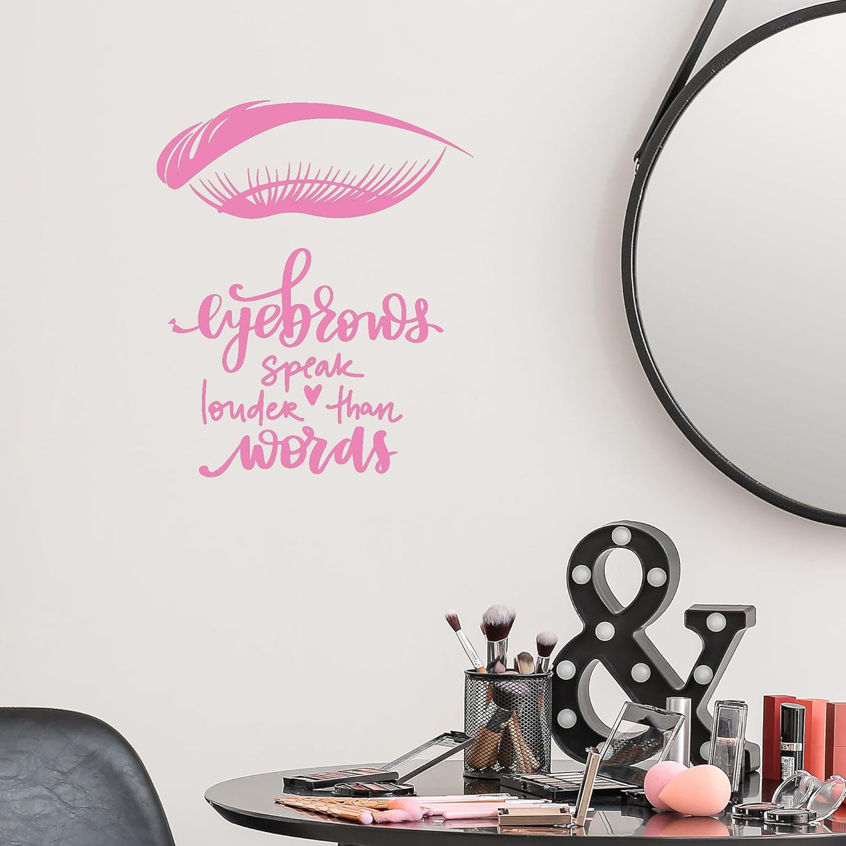 Vinilo Decorativo Pestañas y Cejas Belleza Salón g2956