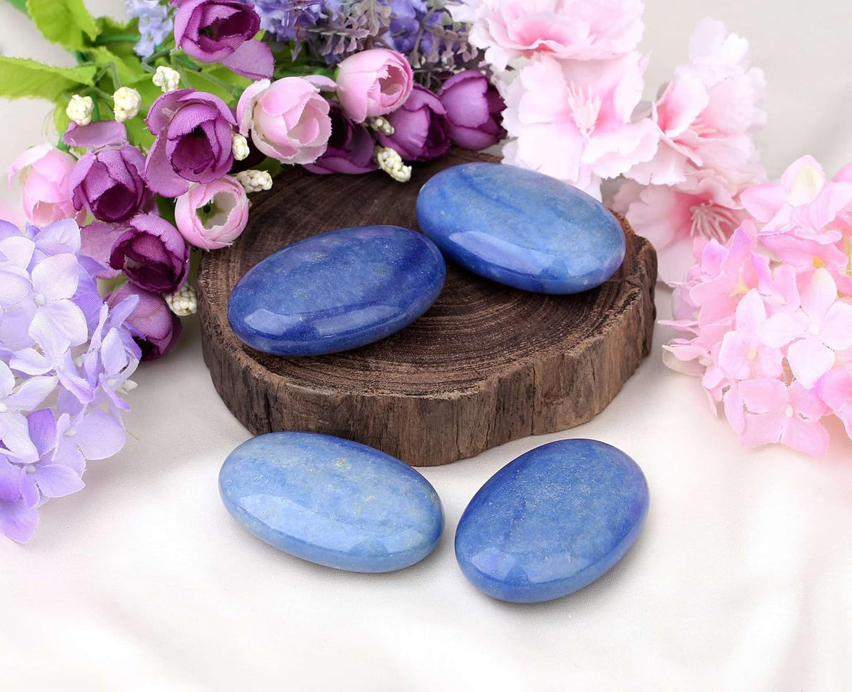Piedra de Palma de Aventurina Azul 2.4" - Cristales Curativos