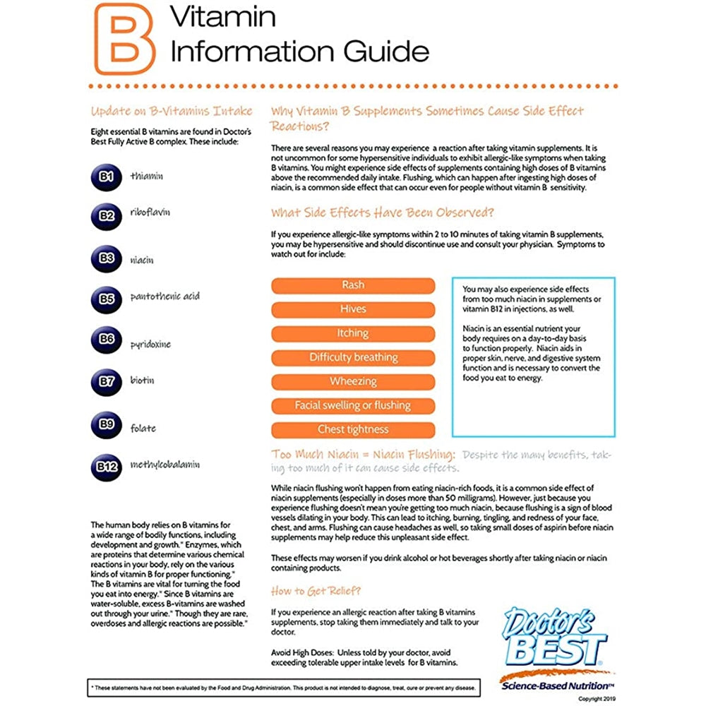 Suplemento Complejo B apoya el sistema nervioso energético