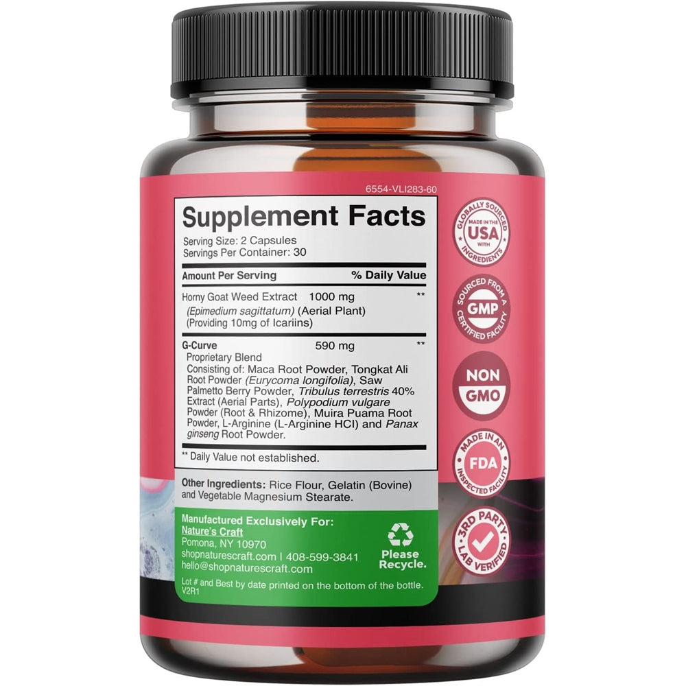 Suplemento Reforzador de glúteos y pecho Horny Goat Weed