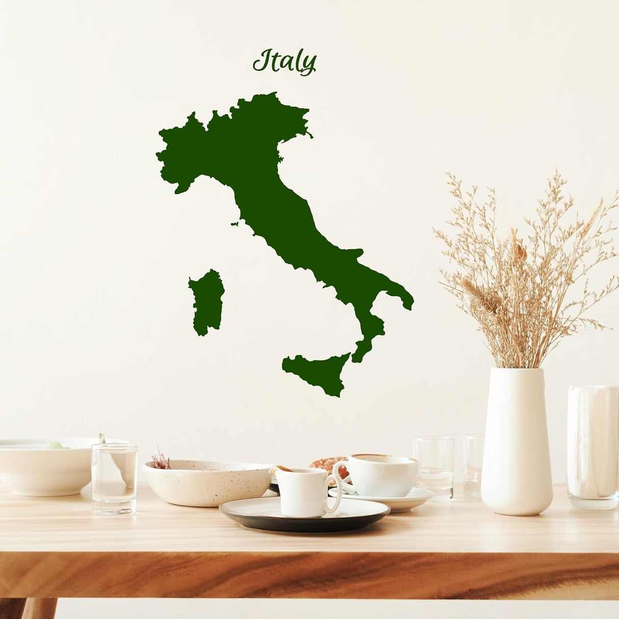 Vinilo Decorativo Mapa de Italia - Stickers Viaje 3561ig