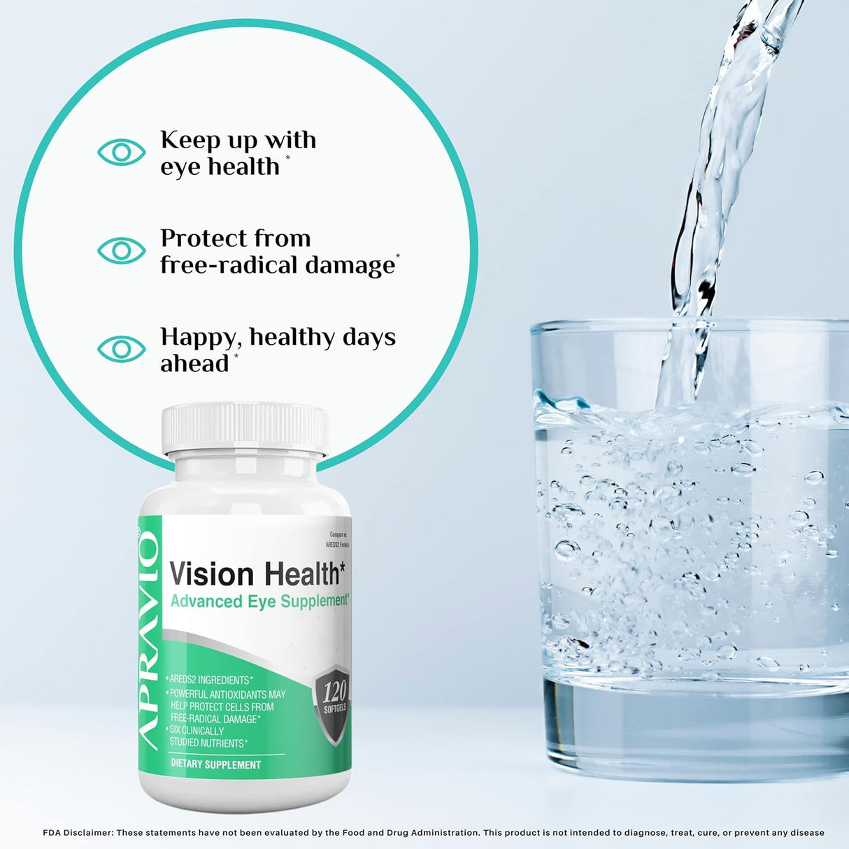 Suplemento Vision Health AREDS2 Vitaminas con vitamina C 120