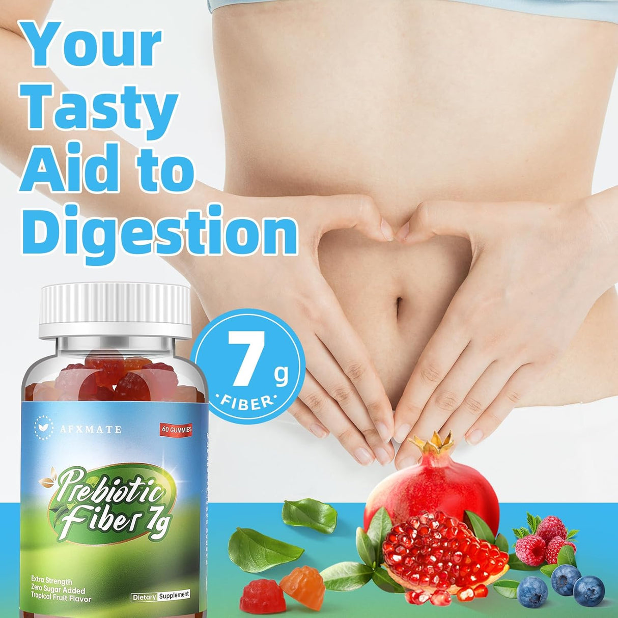 Suplemento de fibra sin azúcar natural salud estomacal