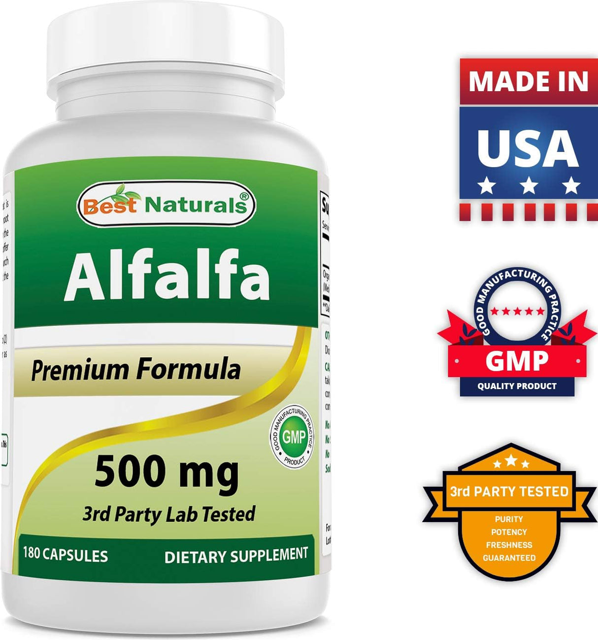 Suplementos Alimenticios Alfalfa Green 180 cápsulas