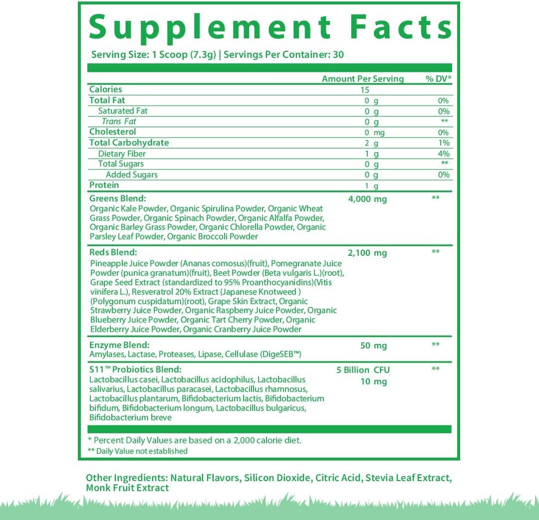 Suplementos Alimenticios Polvo súper verdes