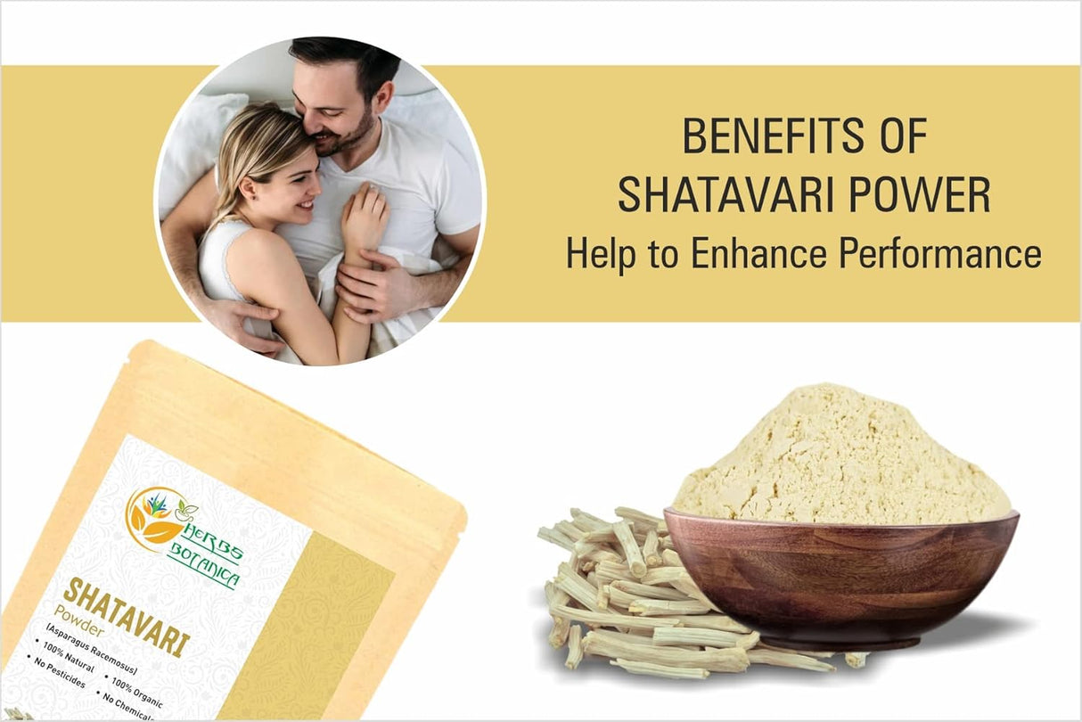 Suplemento Herbs Botanica Shatavari Polvo orgánico espárrago