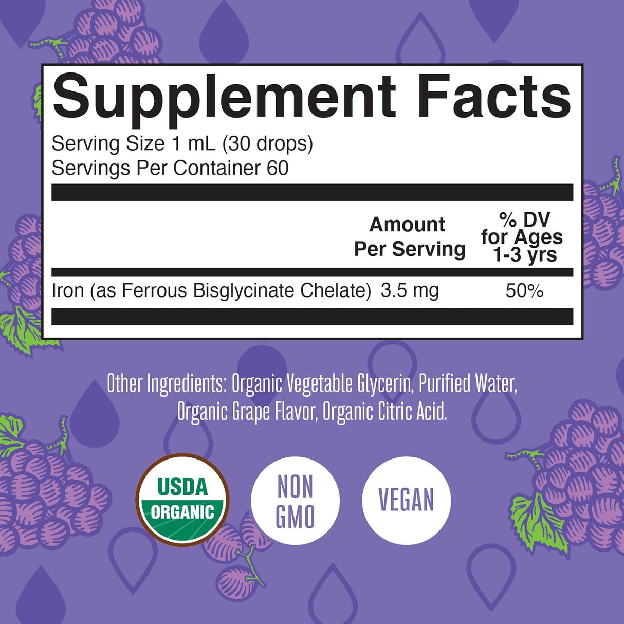 Suplementos Alimenticios de hierro gotas para niños pequeños