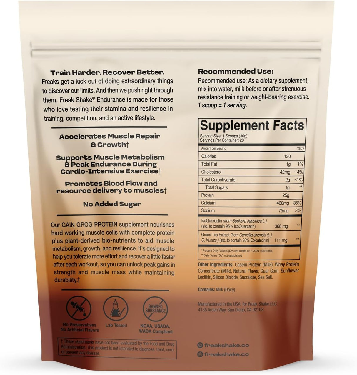 Proteína Vanilla con pro-Endurance Bionutrients, 25g, 20 srv