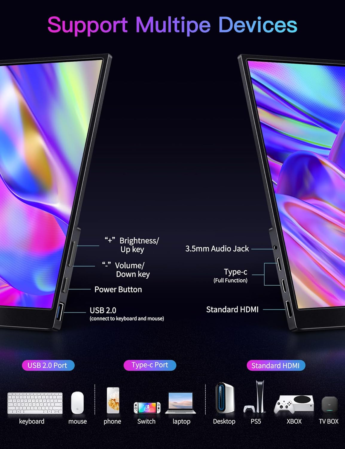 Monitor portátil para laptop FHD CAPERAVE
