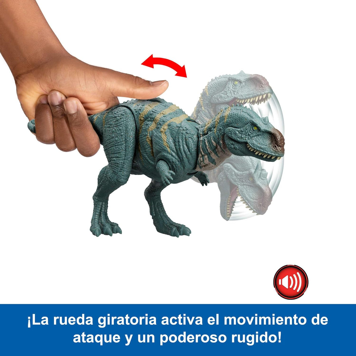 Figura Majungasaurus Mattel con sonido y ataque, Jurassic World