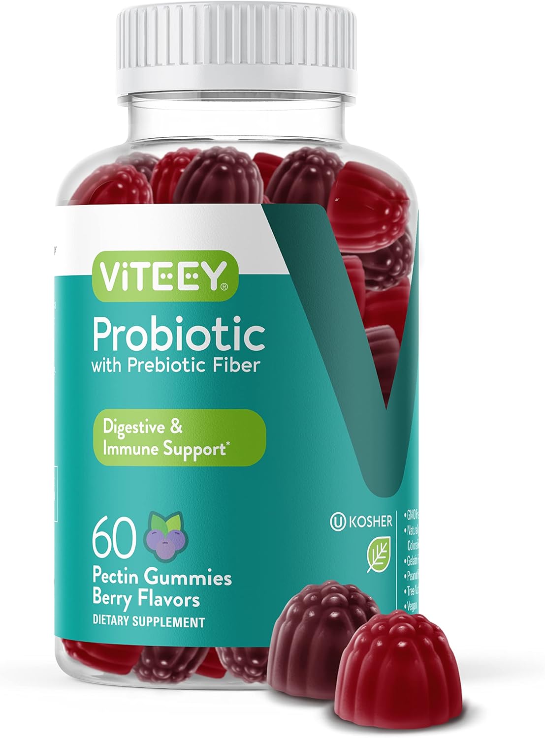 Gomitas Probióticas con Fibra Prebiótica - Extra Fuerte 2B CFUs