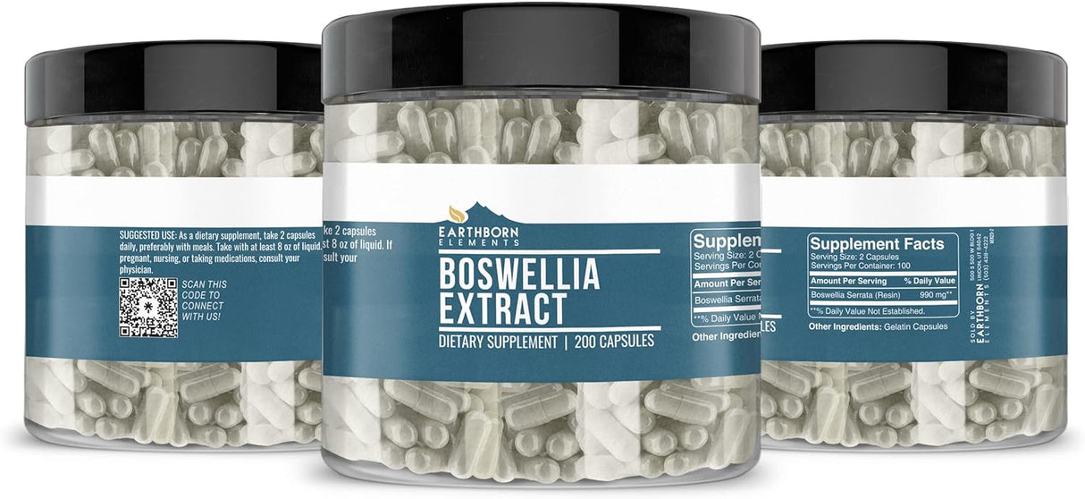 Extracto de Boswellia Serrata, Puro y Sin Aditivos, 200 Cápsulas