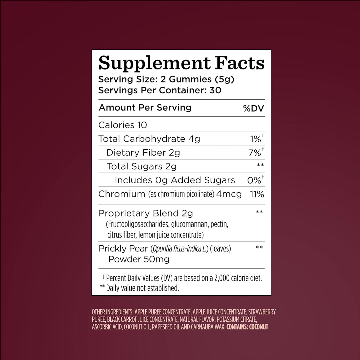 Suplemento nutricional 60 unidades de fibra y prebióticas