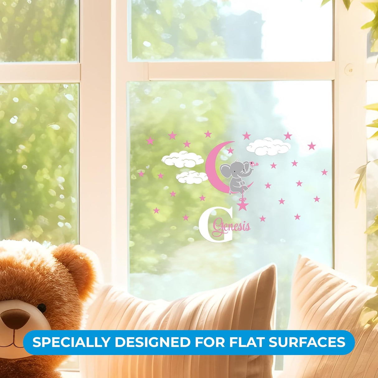 Decoración de Pared Elefante, Ideal para Bebés, Modelo 34x18