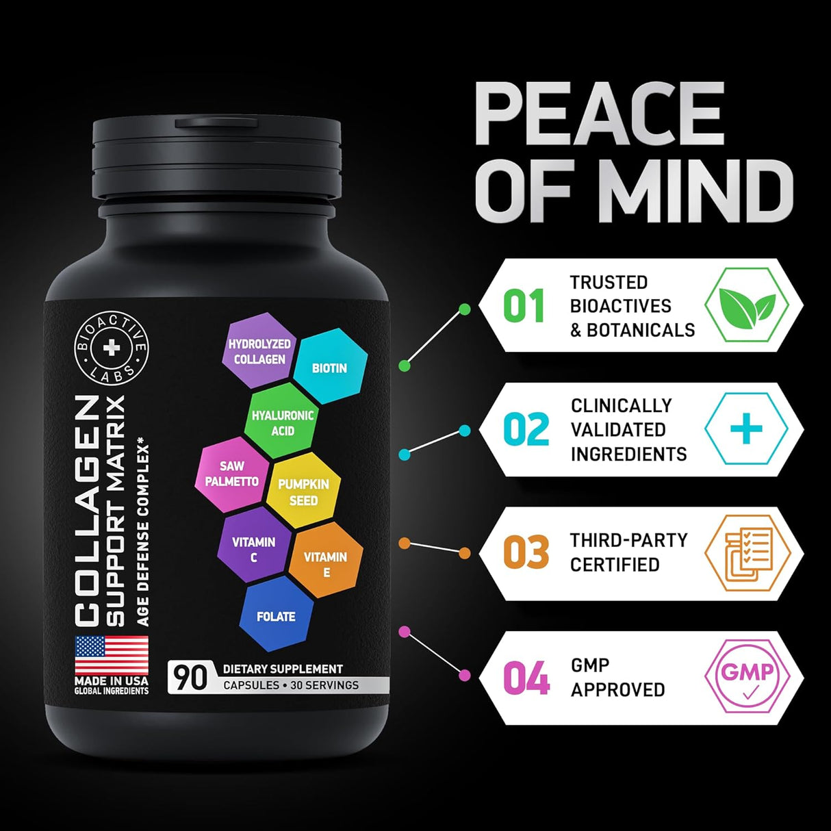 Suplemento de queratina de colágeno de biotina DHT bloqueador