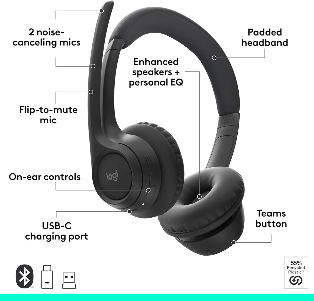 Auricular Bluetooth Logitech Zone 305, para Microsoft Teams