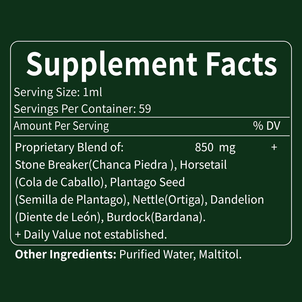 Suplemento de Chanca Piedra y Cola de Caballo para Riñones
