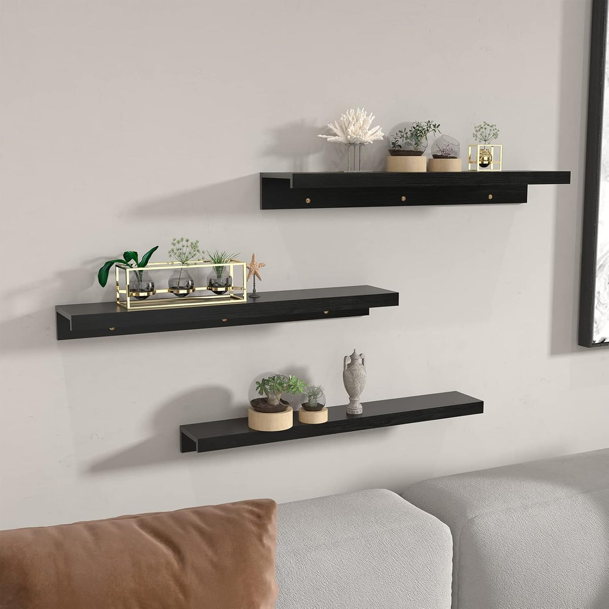 Estanterías flotantes Giftgarden 47 madera, set de 3 tamaños