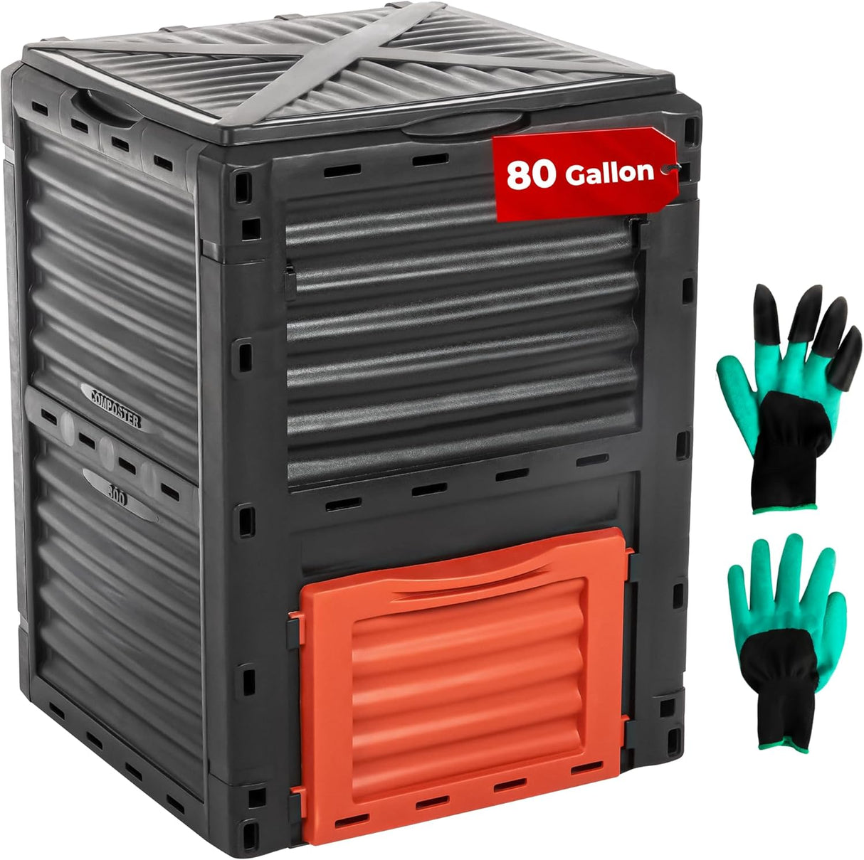 Compostador Idzo 80 Galones, Capacidad Grande, Fácil Ensamblaje