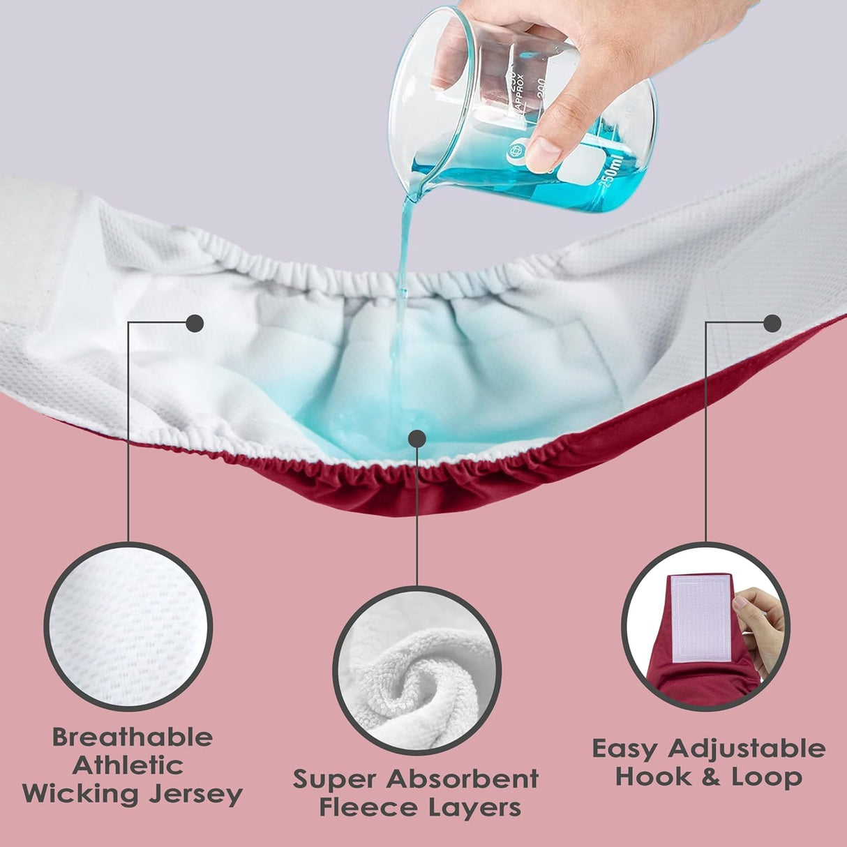 wegreeco Pañales lavables perros machos (borgoña, negro, jade, talla S)