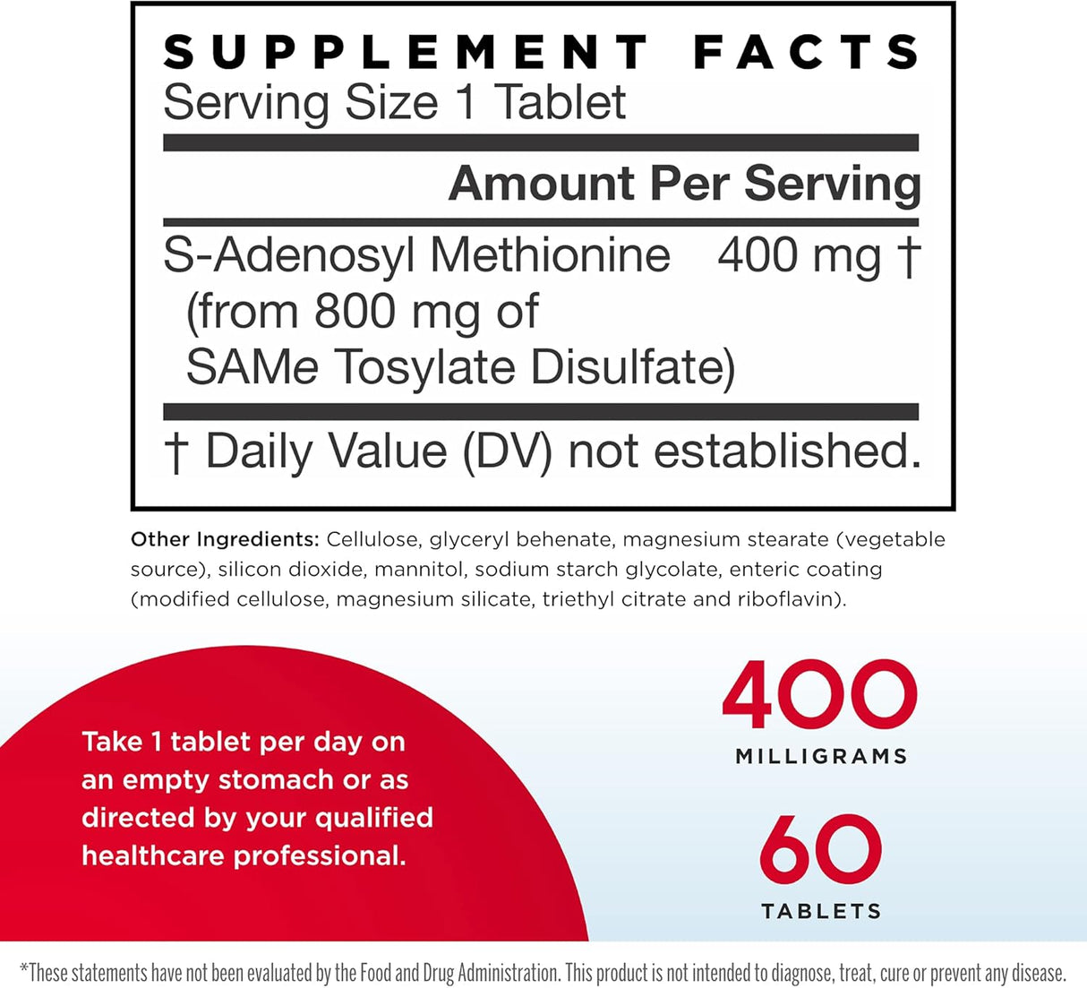 Suplemento SAM-e 0.007 oz dietario en cápsulas