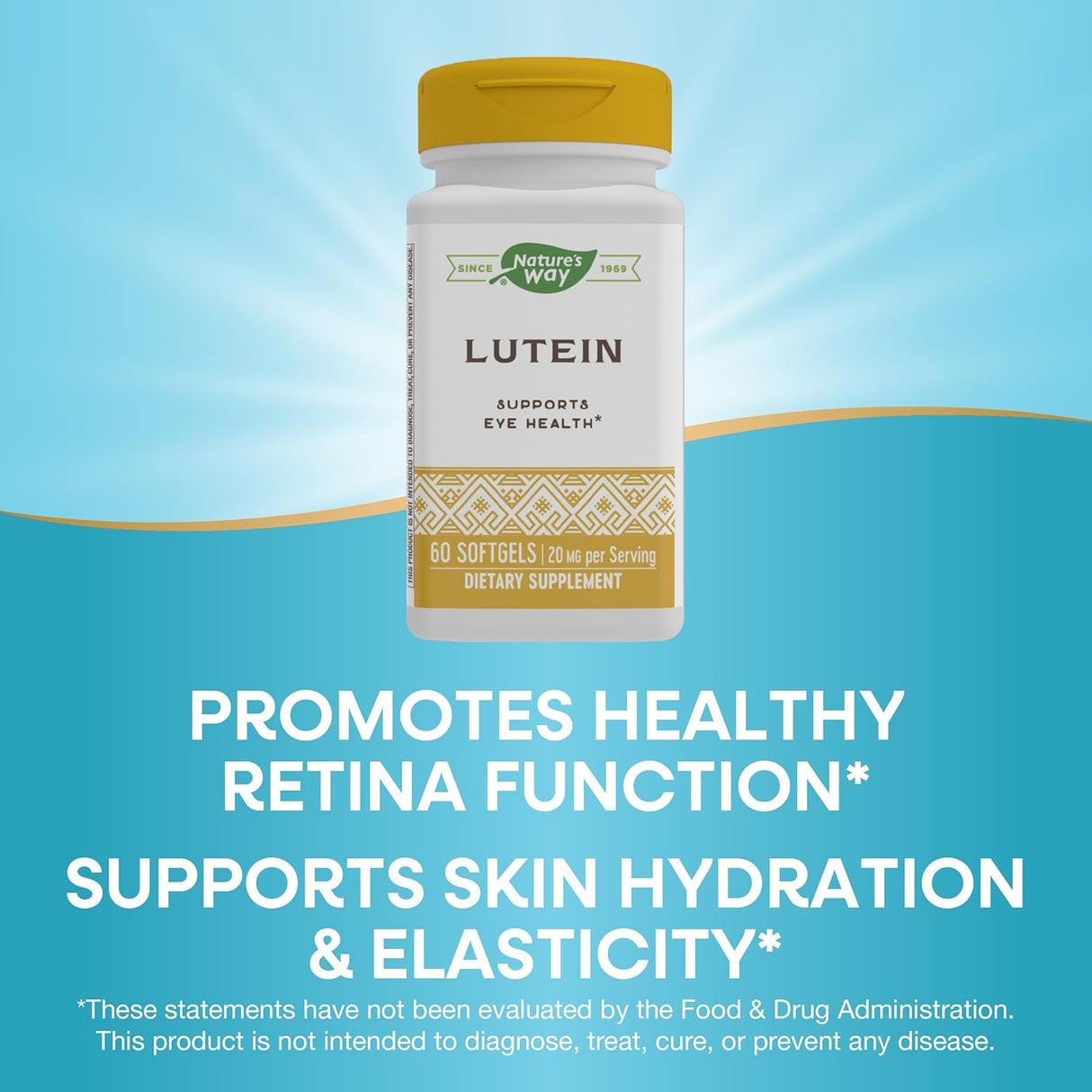 Luteína de Nature's Way, Apoya la Salud Ocular, 60 Cápsulas